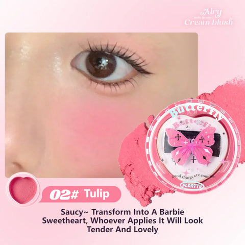 Flortte Butterfly Airy Meladerm Style Blush Cream #02 Tulip 6G