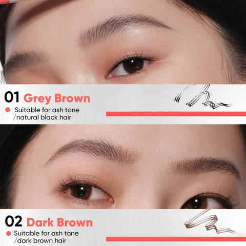 Judydoll Dual-ended Triple-Prong Liquid Brow Pen - #01 Grey