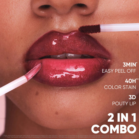 Judydoll Peel Off Stain & Plumping Oil Duo - #01 Rosy Pearl