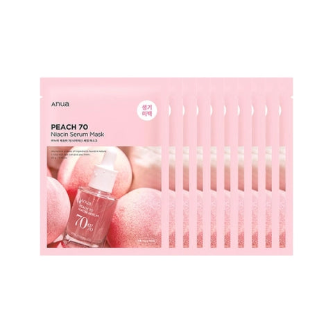 Anua Peach 70 Niacin Face Mask Box (10Pcs)