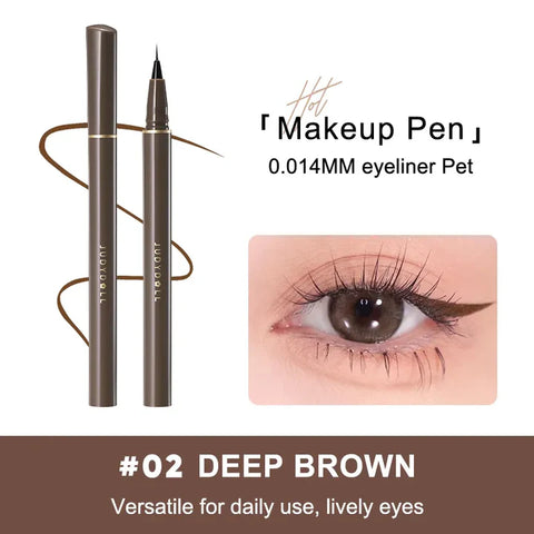 Judydoll Slim Liquid Eyeliner Pen 0.014MM #02 Deep Brown 0.5ML