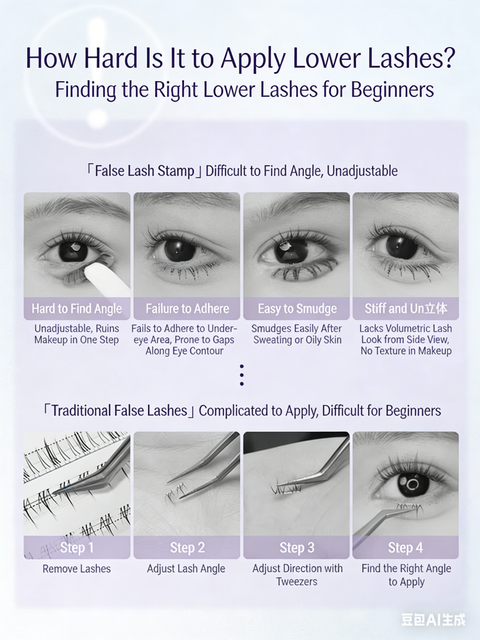 Mr.Wish White Moonlight Glue-Free Lower Eyelashes + Tweezer Set