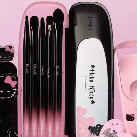 Fillimilli x Hello Kitty Eye Brush Pro Collection - Devil Hello Kitty (5 Brushes)