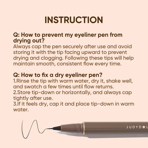 Judydoll Ultra-Fine Liquid Eyeliner - #02 Deep Brown