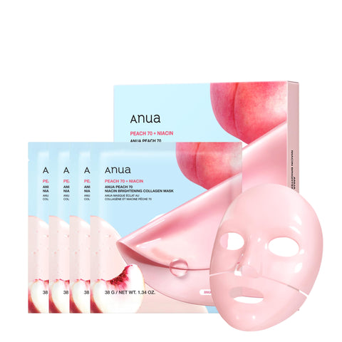 Anua Peach 70 Niacin Brightening Collagen Mask Box (4Pcs)