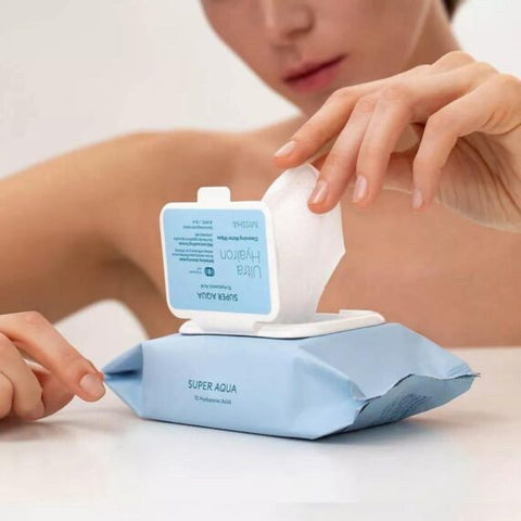Missha Super Aqua Ultra Hyalron Cleansing Water Wipes (30Pc)