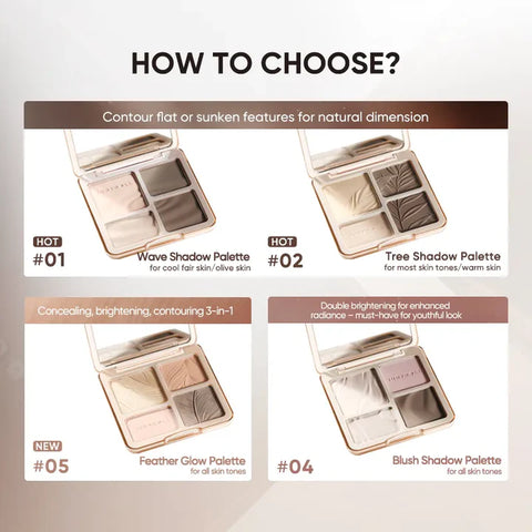 Judydoll 2 IN 1 Highlighter Contour Palette #02 Tree Shadow 9G