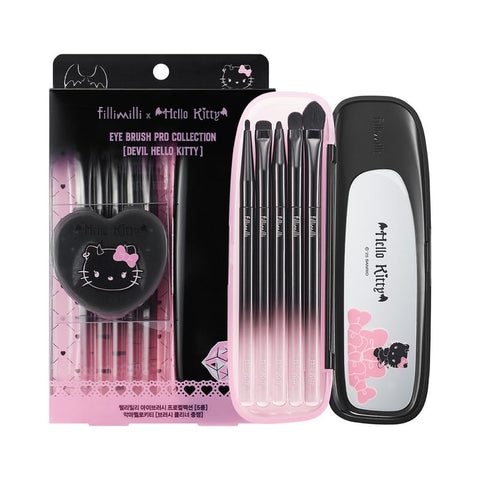 Fillimilli x Hello Kitty Eye Brush Pro Collection - Devil Hello Kitty (5 Brushes)