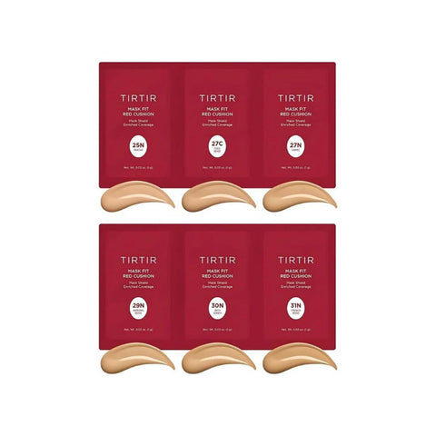 Tirtir Mask Fit Red Cushion Trial Set 6 Shades - Medium 25N-31N