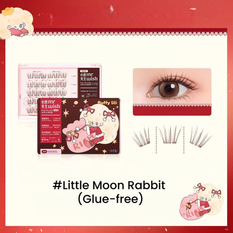 MR.WISH X Fluffy Lili Little Moon Rabbit Natural Glue-free False Eyelashes T5653