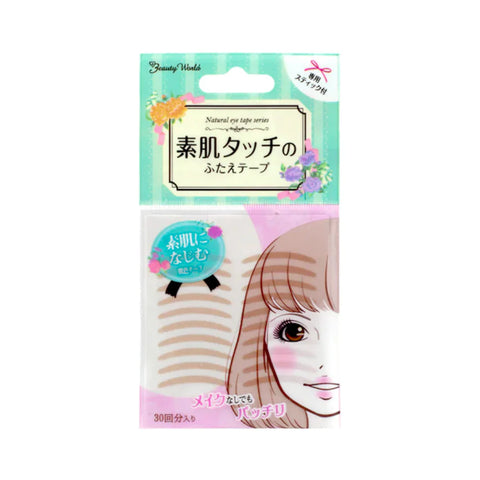 Beauty World Natural Double Eyelid Tape (30 Pairs)