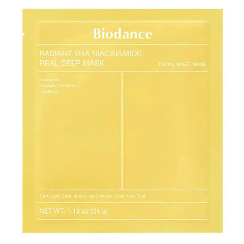 Biodance Radiant Vita Niacinamide Real Deep Mask (1Pc)