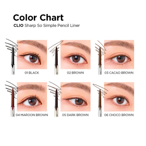 Clio Sharp So Simple Waterproof Pencil Liner #04 Maroon Brown 0.14G