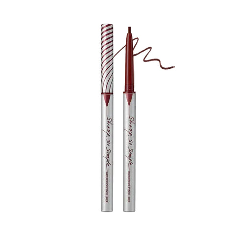 Clio Sharp So Simple Waterproof Pencil Liner #04 Maroon Brown 0.14G