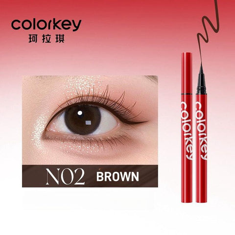 Colorkey Skinny Lasting Liquid Eyeliner N02 Brown 0.55ML