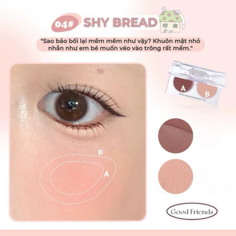 Flortte Good Friends Club-Multi-Purpose & Blusher #04 Shy Bread