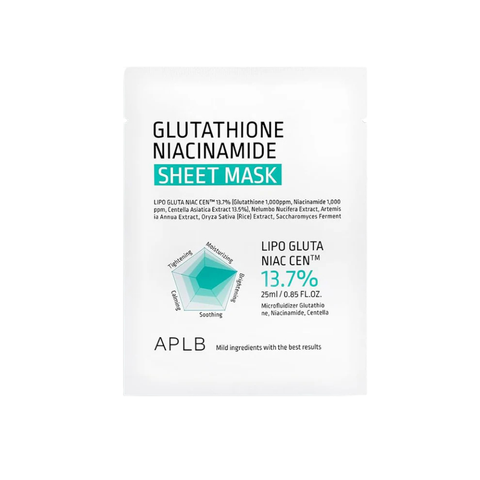 APLB Glutathione Niacinamide Sheet Mask (1Pc)
