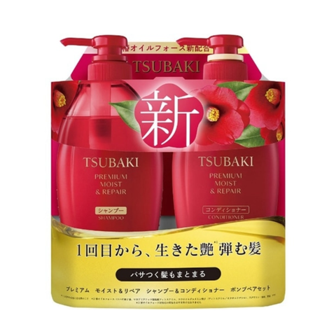 Shiseido Tsubaki Premium Moist & Repair Shampoo + Conditioner 450ml x 2