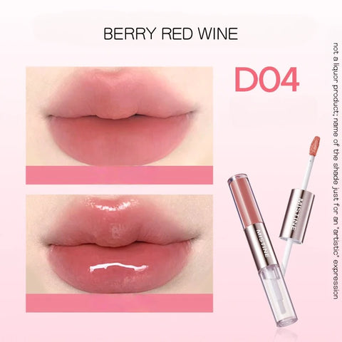 Mistine Tipsy Lock Lip Duo #D04 Berry Red Wine 3G