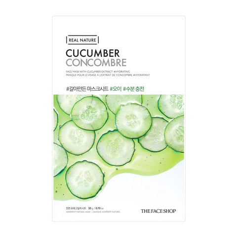 The Face Shop Real Nature Cucumber Mask (1Pc)