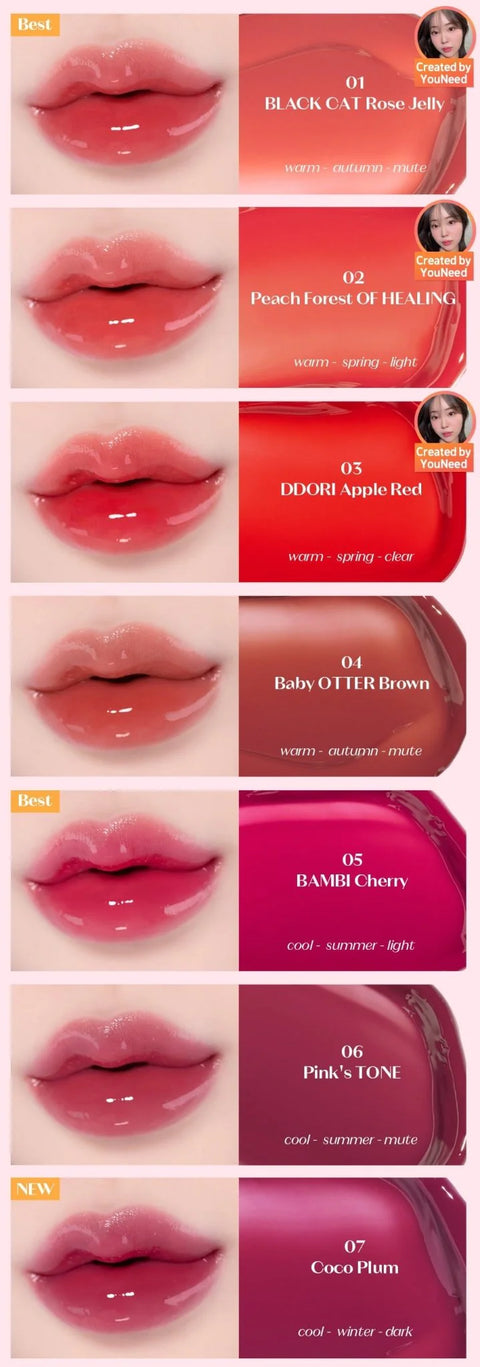 Etude Over Glow Tint #01 Black Cat Rose Jelly 3.8g