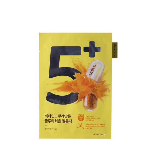 Numbuzin 5+ Glutathione Vitamin Spotlight Sheet Mask (1pc)