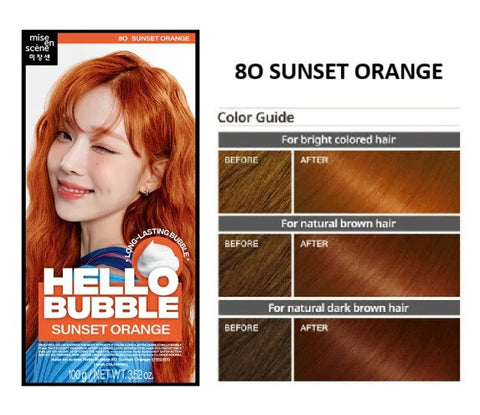 Mise en Scene Hello Bubble Foam Hair Dye 8O Sunset Orange 100ml