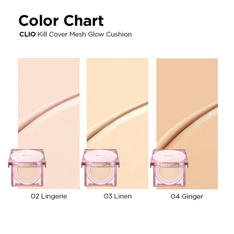Clio Kill Cover Mesh Glow Essential Cushion #03 Linen (15G + 15G Refill)