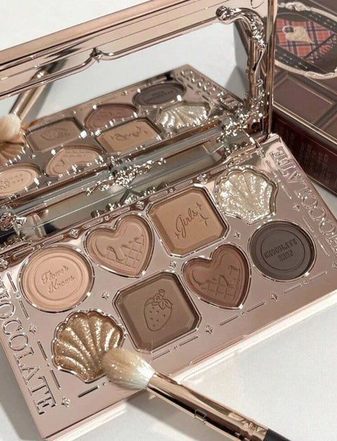 Flower Knows Chocolate Wonder-Shop Eight-Color Eyeshadow Palette