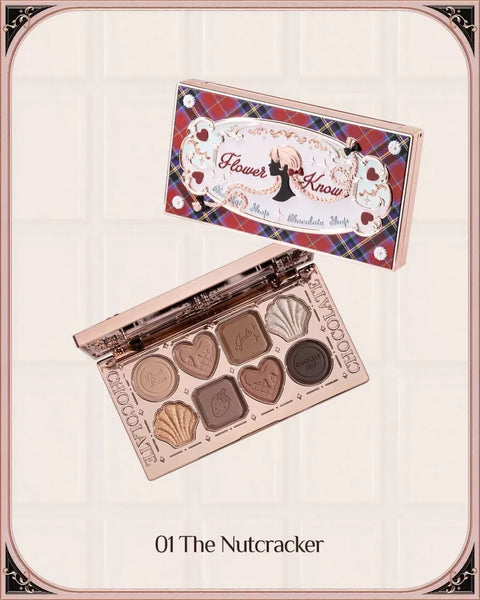 Flower Knows Chocolate Wonder-Shop Eight-Color Eyeshadow Palette