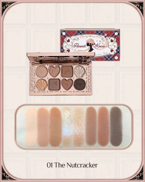 Flower Knows Chocolate Wonder-Shop Eight-Color Eyeshadow Palette